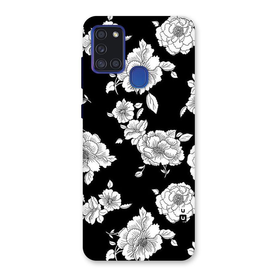 Cool Pattern Flowers Back Case for Galaxy A21s