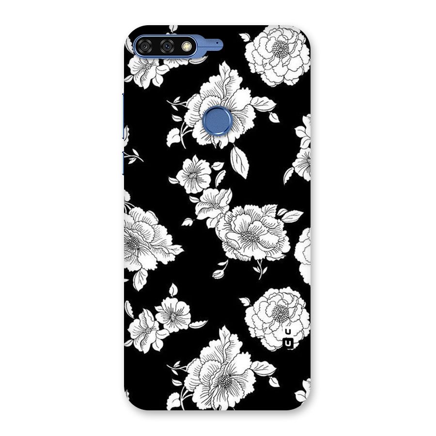 Cool Pattern Flowers Back Case for Honor 7C