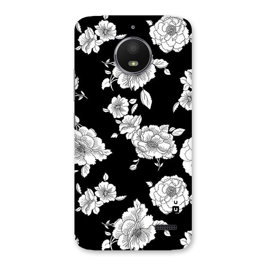 Cool Pattern Flowers Back Case for Moto E4