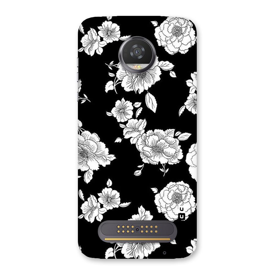 Cool Pattern Flowers Back Case for Moto Z2 Play