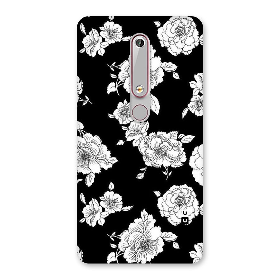 Cool Pattern Flowers Back Case for Nokia 6.1