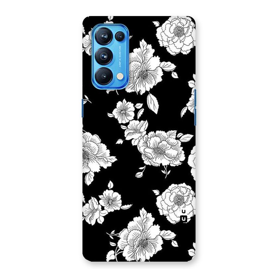 Cool Pattern Flowers Back Case for Oppo Reno5 Pro 5G