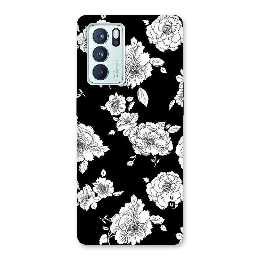 Cool Pattern Flowers Back Case for Oppo Reno6 Pro 5G