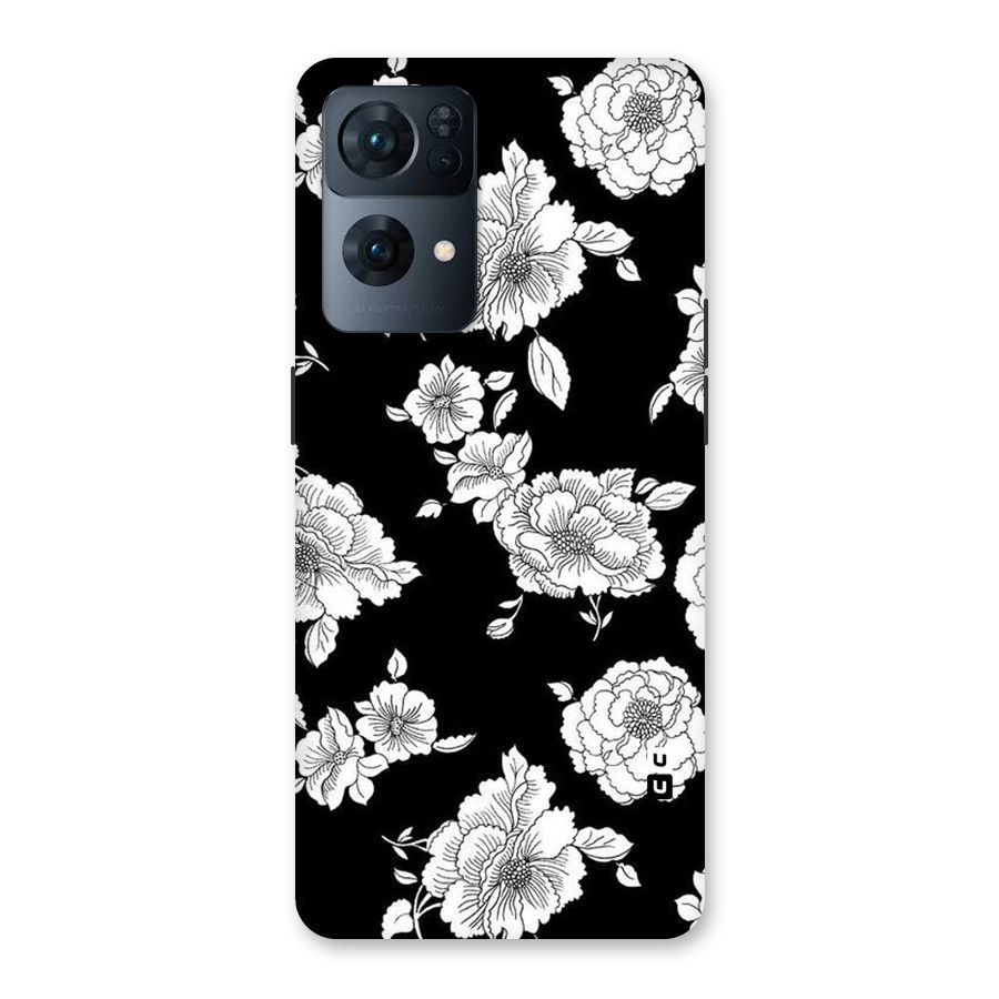 Cool Pattern Flowers Back Case for Oppo Reno7 Pro 5G