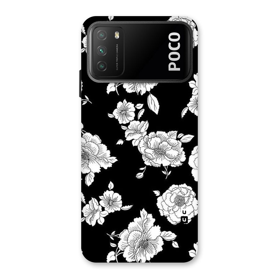 Cool Pattern Flowers Back Case for Poco M3