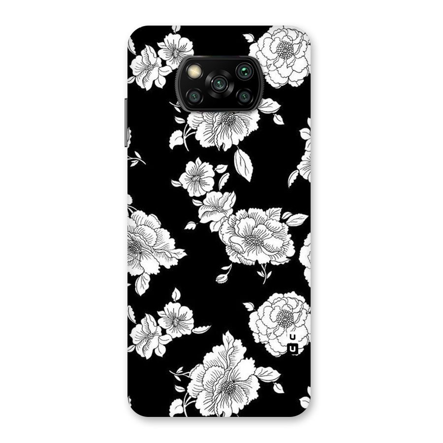 Cool Pattern Flowers Back Case for Poco X3