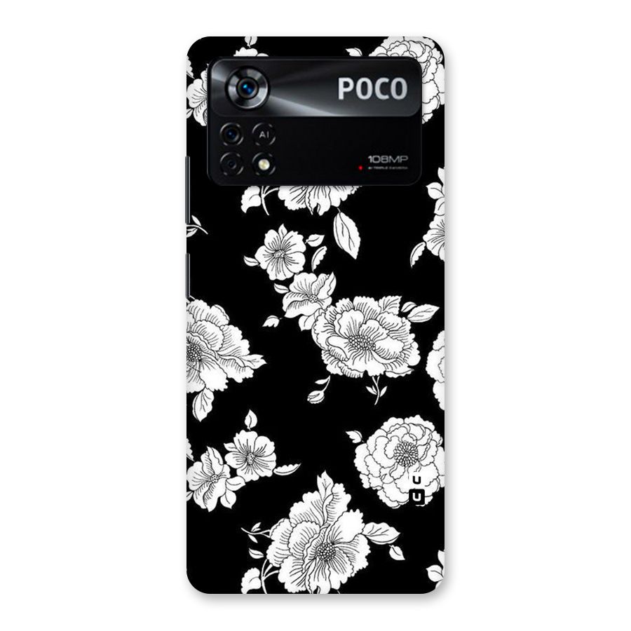Cool Pattern Flowers Back Case for Poco X4 Pro 5G