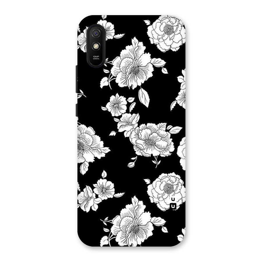 Cool Pattern Flowers Back Case for Redmi 9A