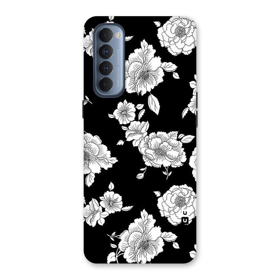 Cool Pattern Flowers Back Case for Reno4 Pro