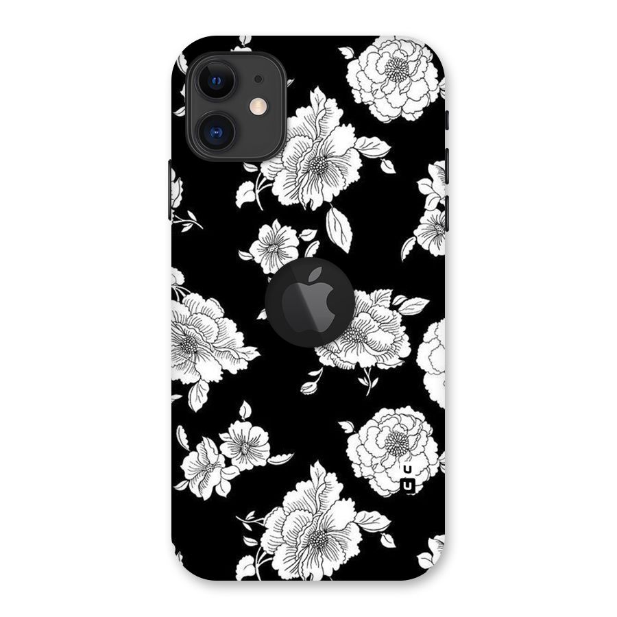 Cool Pattern Flowers Back Case for iPhone 11 Logo Cut