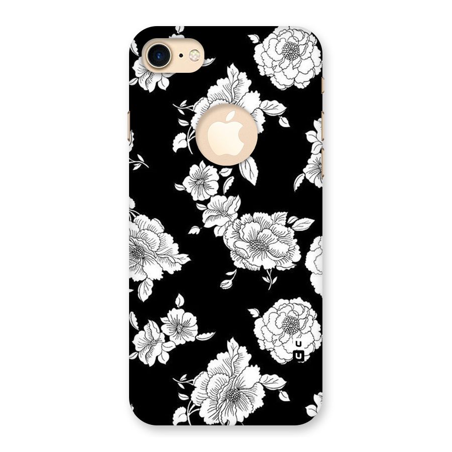 Cool Pattern Flowers Back Case for iPhone 7 Logo Cut
