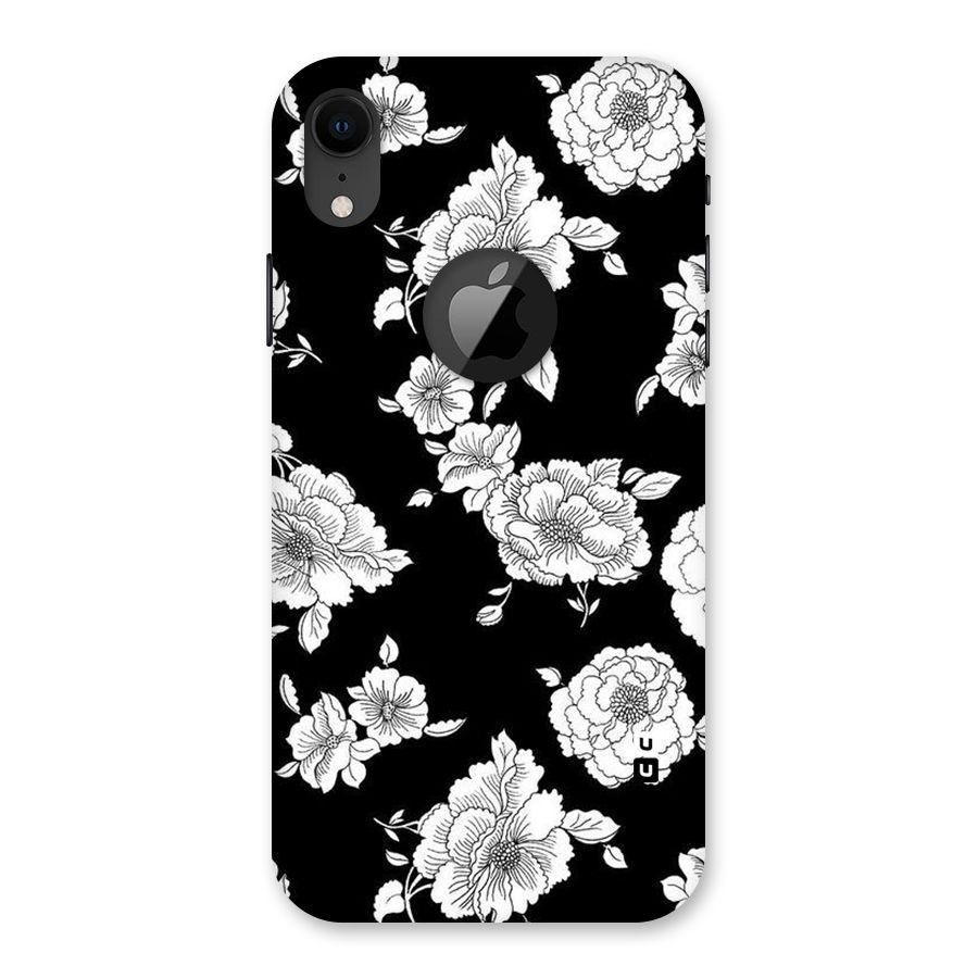 Cool Pattern Flowers Back Case for iPhone XR Logo Cut