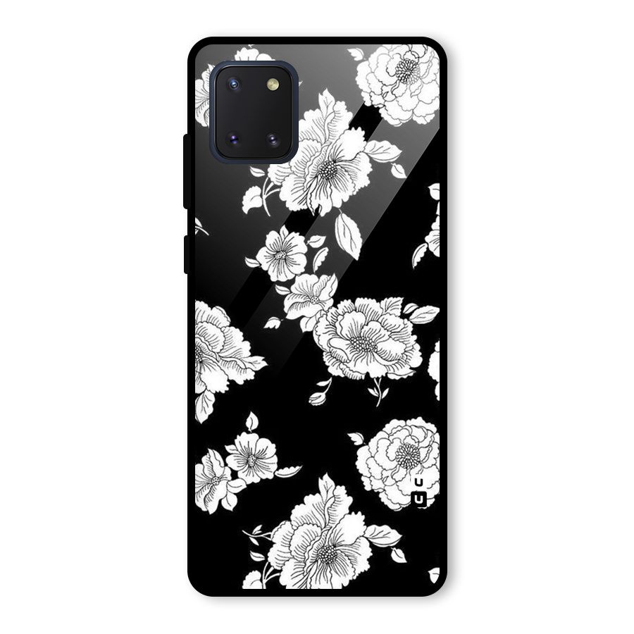 Cool Pattern Flowers Glass Back Case for Galaxy Note 10 Lite