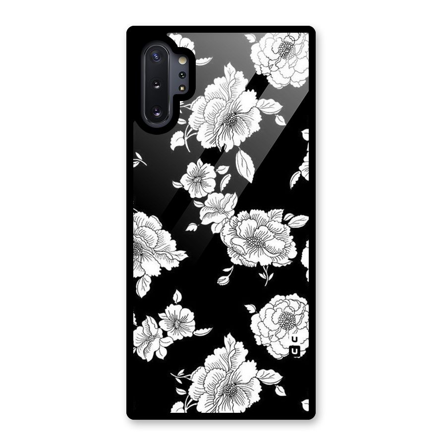 Cool Pattern Flowers Glass Back Case for Galaxy Note 10 Plus