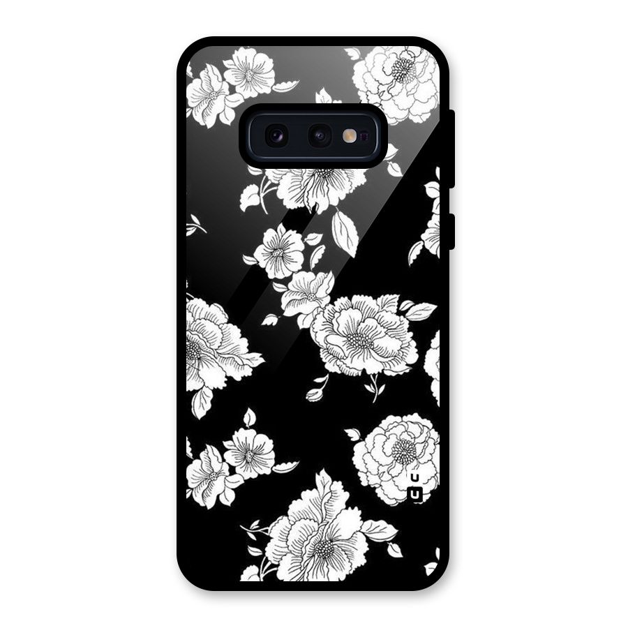 Cool Pattern Flowers Glass Back Case for Galaxy S10e