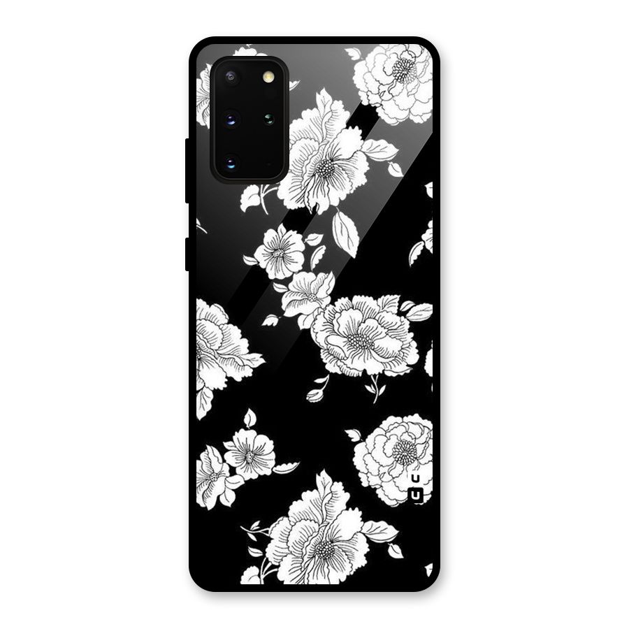 Cool Pattern Flowers Glass Back Case for Galaxy S20 Plus