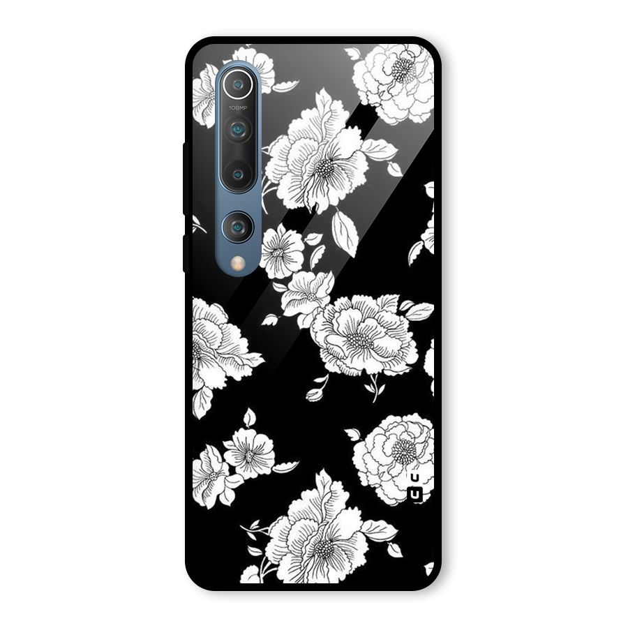 Cool Pattern Flowers Glass Back Case for Mi 10