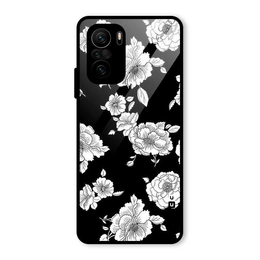 Cool Pattern Flowers Glass Back Case for Mi 11x