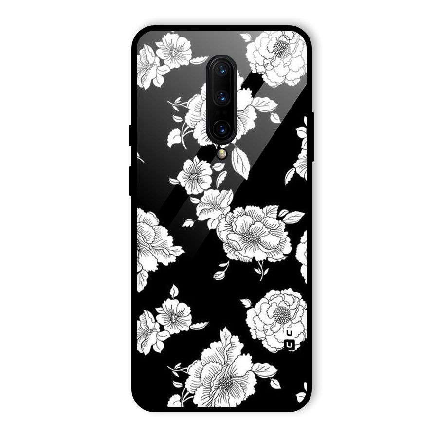 Cool Pattern Flowers Glass Back Case for OnePlus 7 Pro