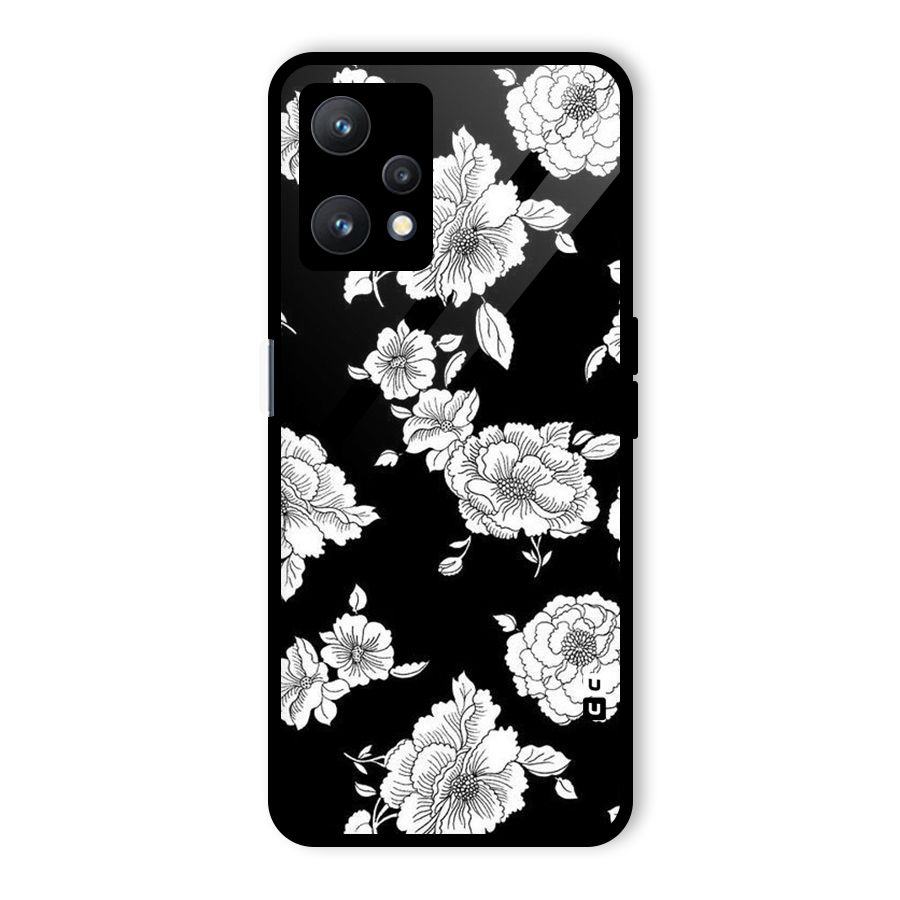 Cool Pattern Flowers Glass Back Case for Realme 9 Pro 5G