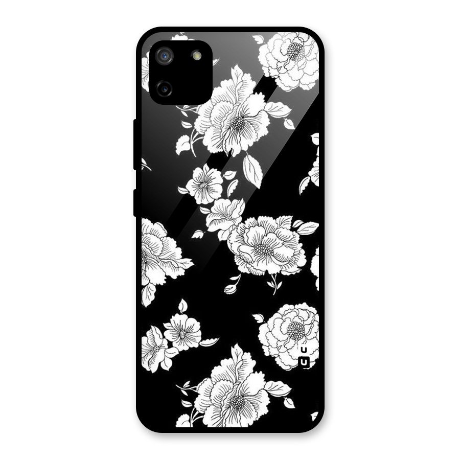 Cool Pattern Flowers Glass Back Case for Realme C11