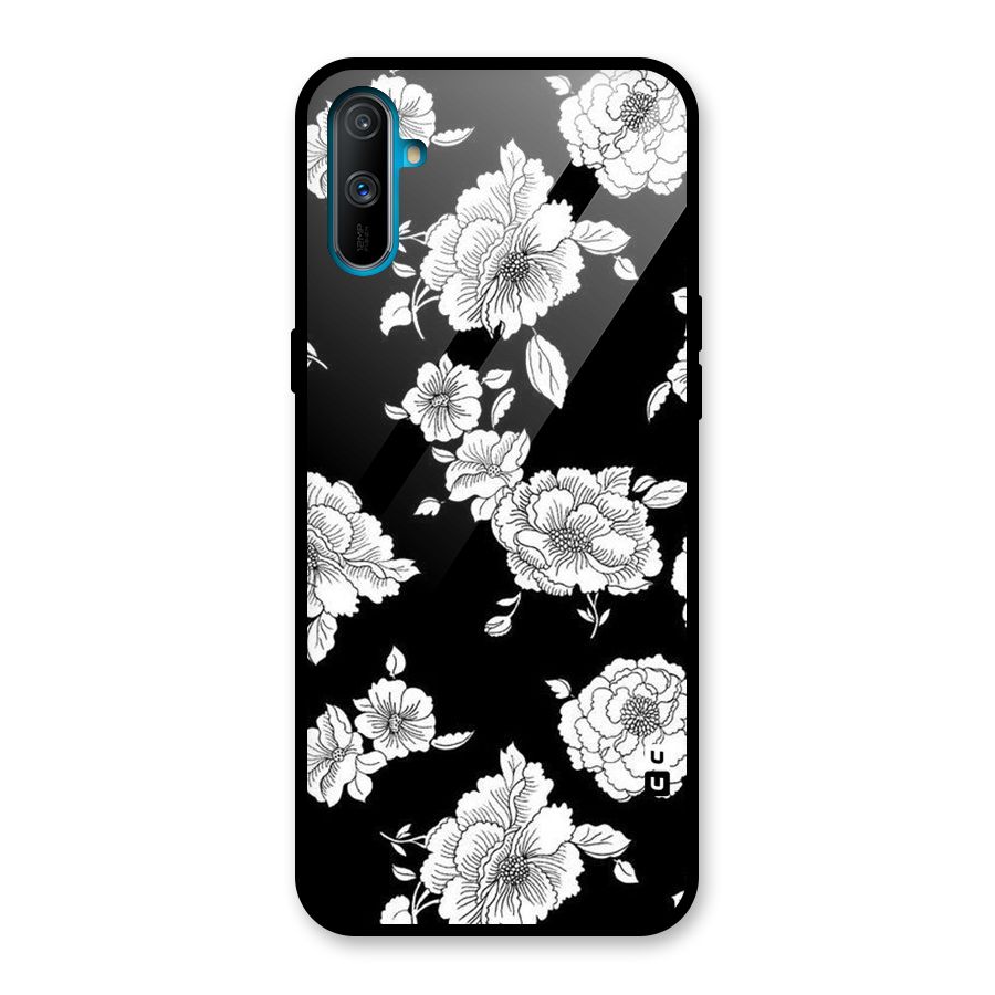 Cool Pattern Flowers Glass Back Case for Realme C3
