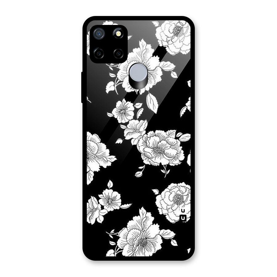 Cool Pattern Flowers Glass Back Case for Realme Narzo 20