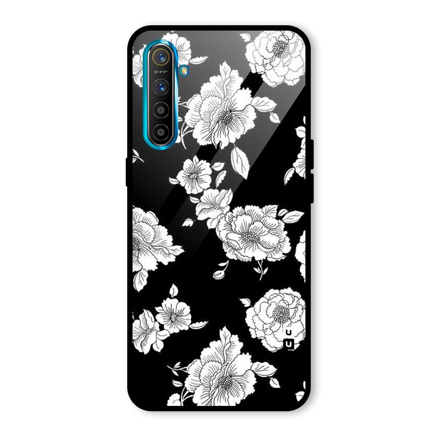 Cool Pattern Flowers Glass Back Case for Realme X2
