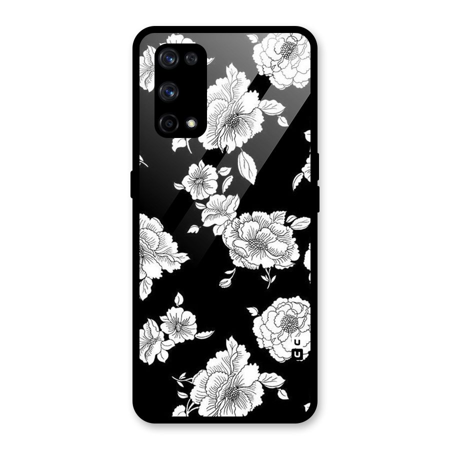 Cool Pattern Flowers Glass Back Case for Realme X7 Pro