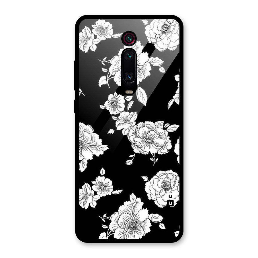 Cool Pattern Flowers Glass Back Case for Redmi K20 Pro