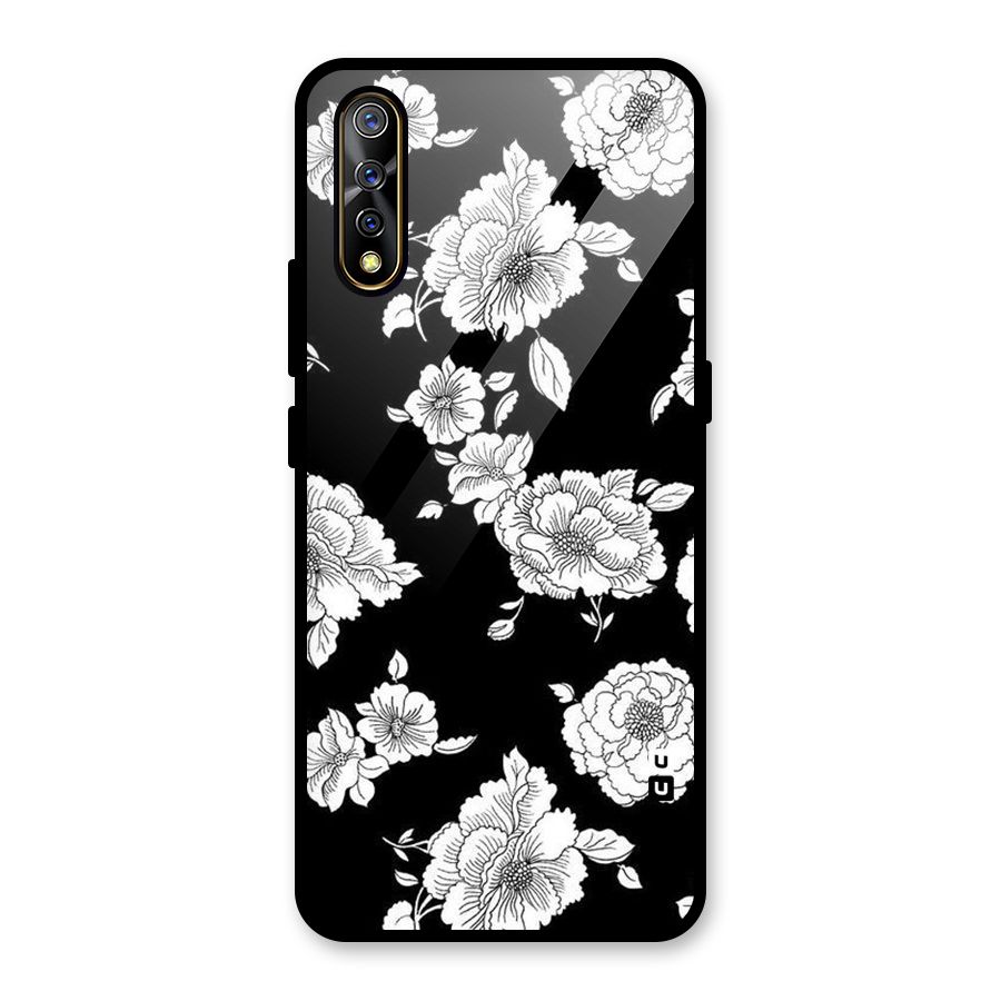 Cool Pattern Flowers Glass Back Case for Vivo S1