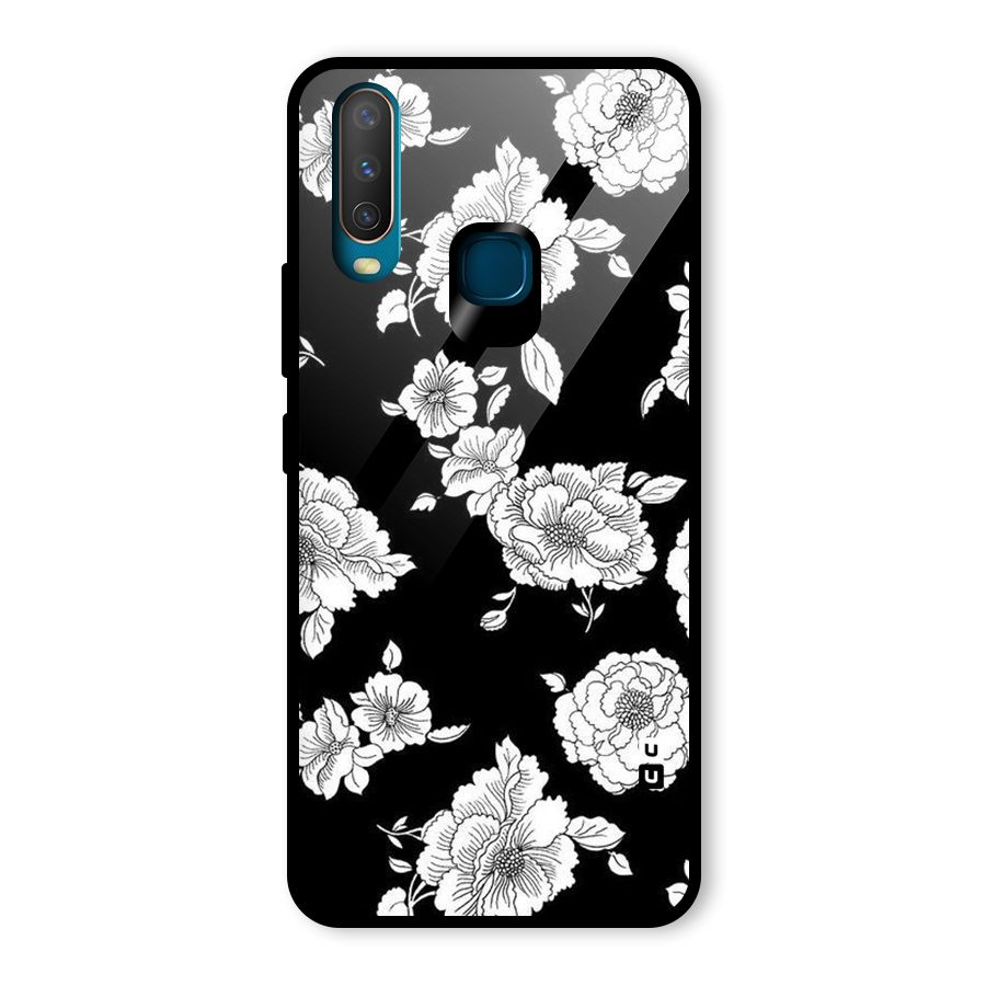 Cool Pattern Flowers Glass Back Case for Vivo U10