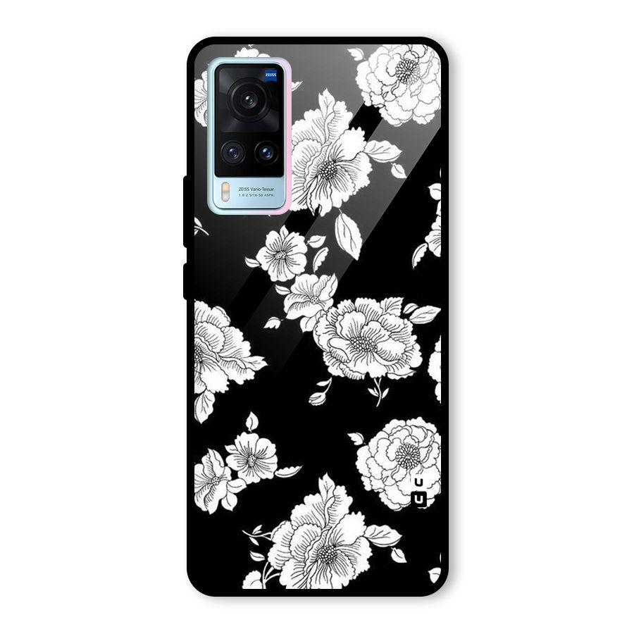 Cool Pattern Flowers Glass Back Case for Vivo X60