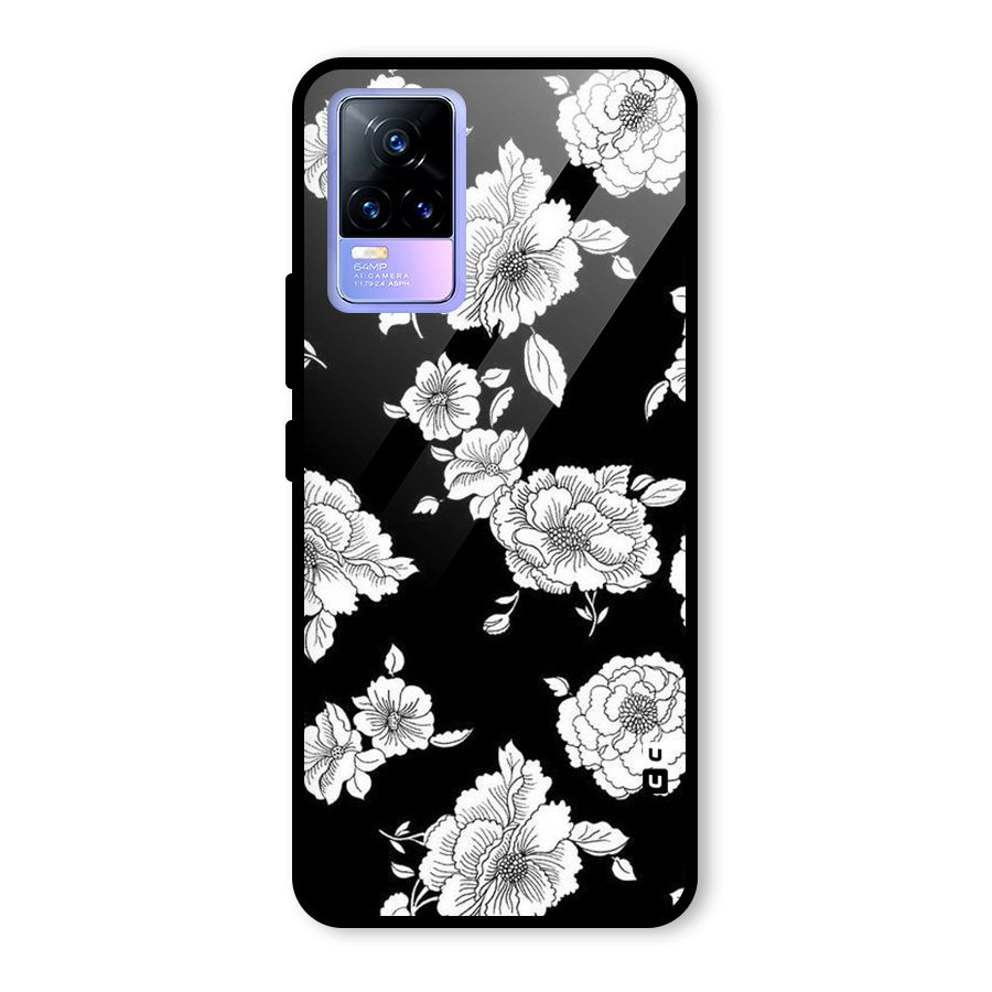 Cool Pattern Flowers Glass Back Case for Vivo Y73