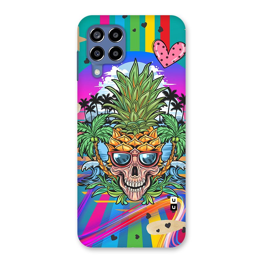 Cool Pineapple Skull Back Case for Galaxy M53 5G