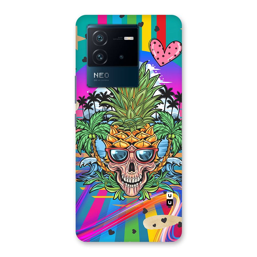 Cool Pineapple Skull Back Case for Vivo iQOO Neo 6 5G