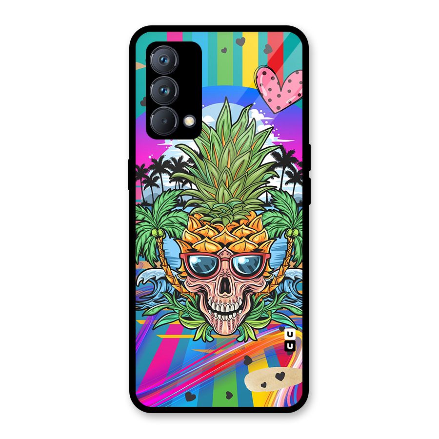 Cool Pineapple Skull Glass Back Case for Realme GT Master Edition