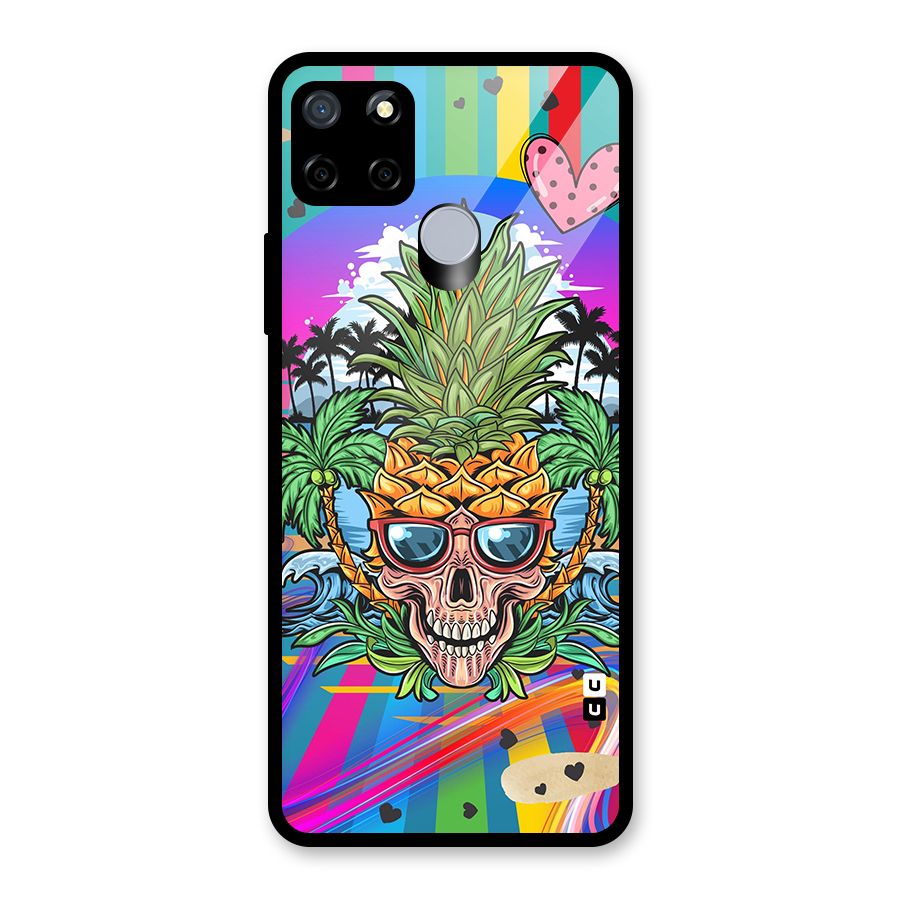 Cool Pineapple Skull Glass Back Case for Realme Narzo 20
