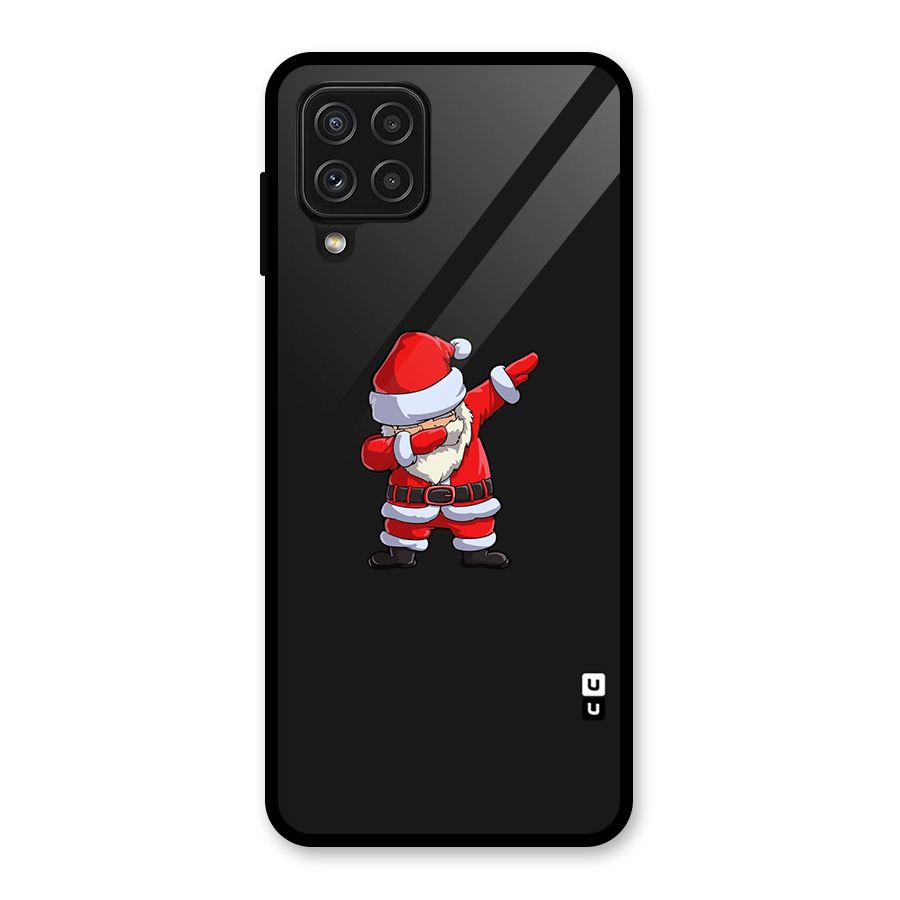 Cool Santa Dab Glass Back Case for Galaxy A22 4G