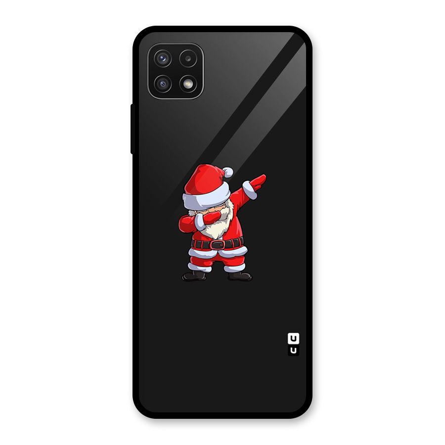 Cool Santa Dab Glass Back Case for Galaxy A22 5G