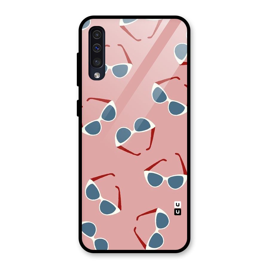Cool Shades Pattern Glass Back Case for Galaxy A50