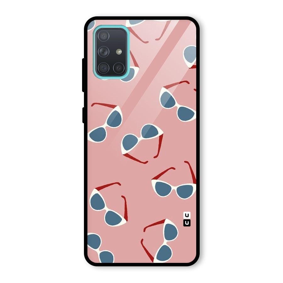 Cool Shades Pattern Glass Back Case for Galaxy A71