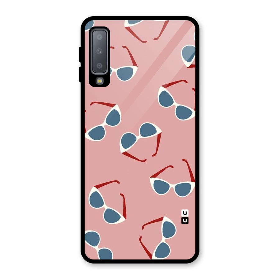 Cool Shades Pattern Glass Back Case for Galaxy A7 (2018)