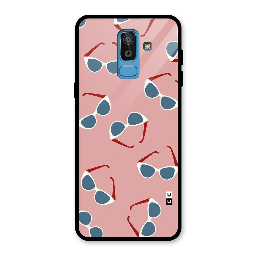 Cool Shades Pattern Glass Back Case for Galaxy J8