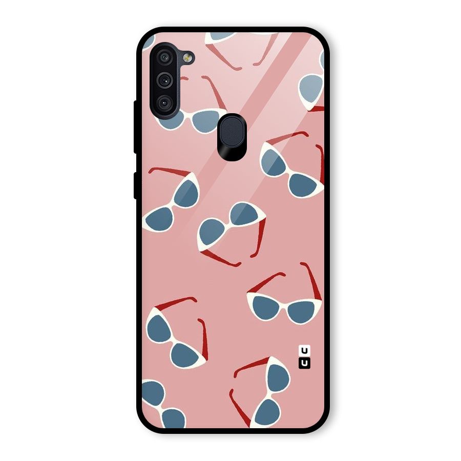 Cool Shades Pattern Glass Back Case for Galaxy M11