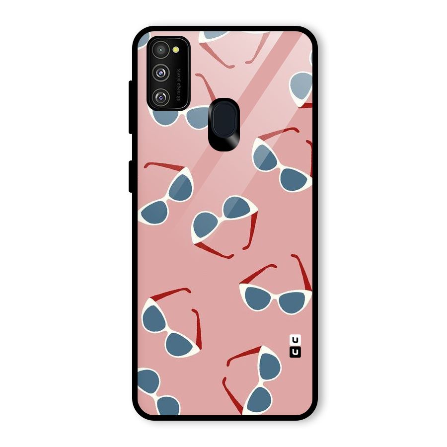 Cool Shades Pattern Glass Back Case for Galaxy M30s