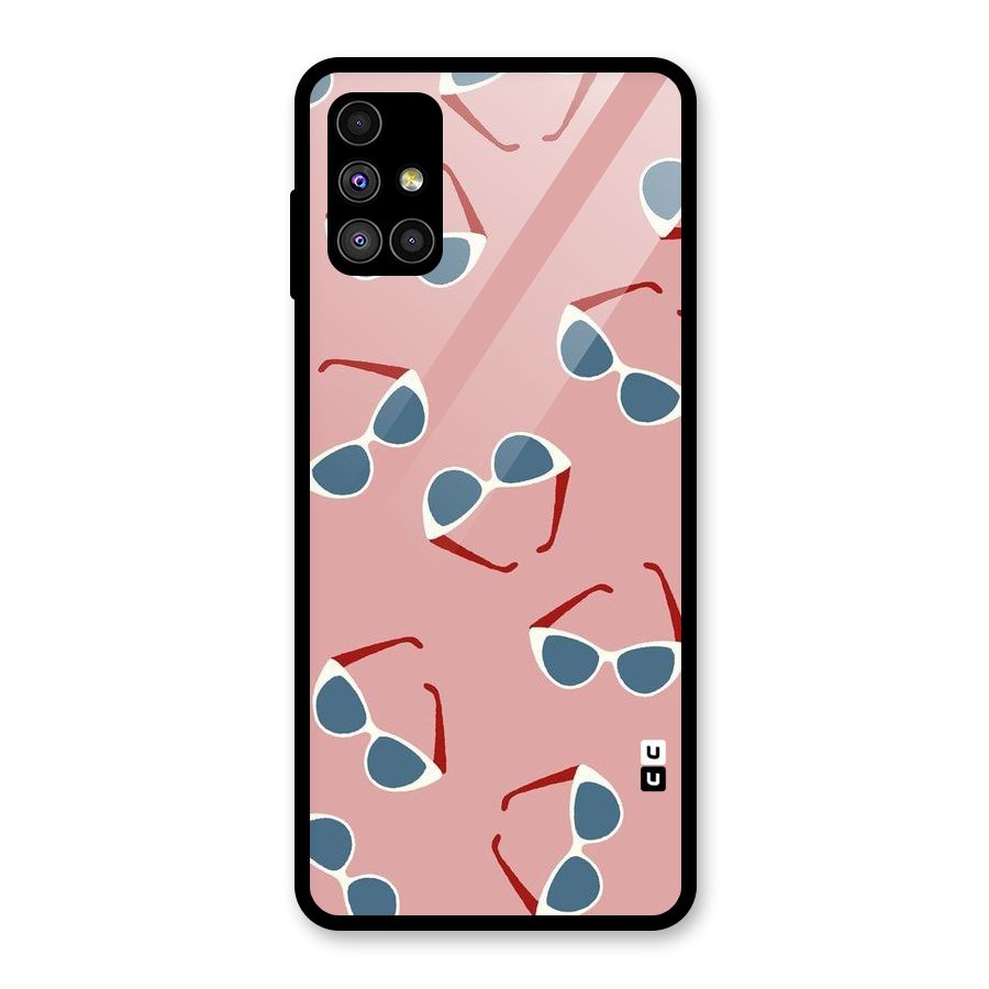 Cool Shades Pattern Glass Back Case for Galaxy M51