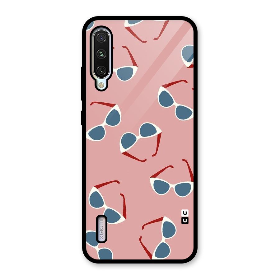 Cool Shades Pattern Glass Back Case for Mi A3
