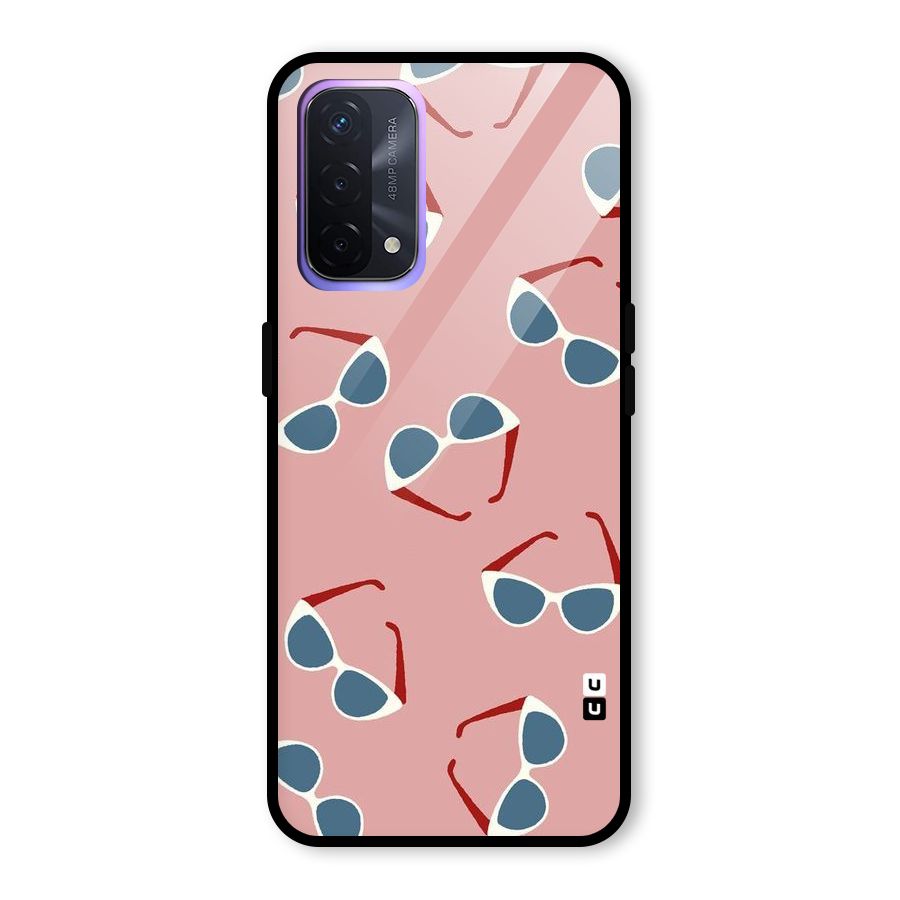 Cool Shades Pattern Glass Back Case for Oppo A74 5G