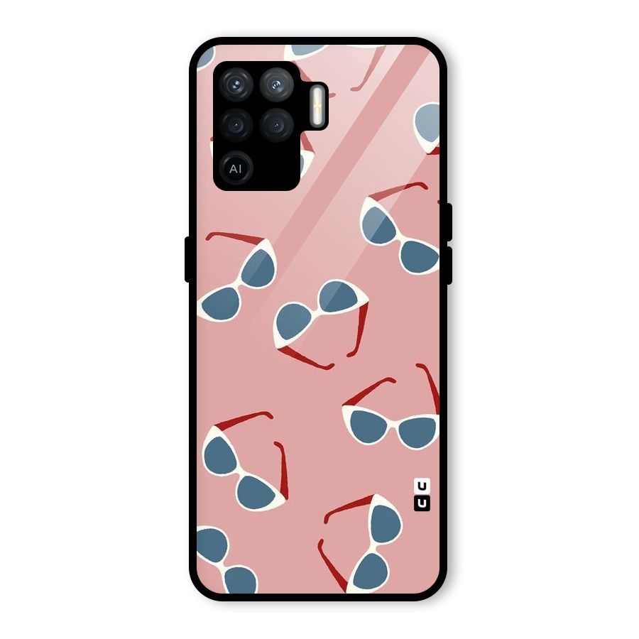 Cool Shades Pattern Glass Back Case for Oppo F19 Pro